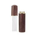 thumbnail image 1 of Espresso Coffee Stirrer Espresso Distribution Tool Portable Espresso Distribution Tools,6 Needles Walnut Color, 1 of 4