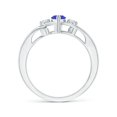 thumbnail image 2 of ANGARA Natural Marquise Tanzanite Split Shank Ring with Diamonds in 14K White Gold for Women (Size-8x4mm) | December Birthstone, Birthday, Anniversary, Jewelry Gift for Women | Natural Tanzanite Ring, 2 of 8