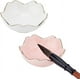 thumbnail image 1 of 2 paletas de pintura de cerámica con forma de flor, cuenco multifuncional, plato de tinta de porcelana, soportes para pinceles chinos, 1 of 6
