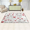 thumbnail image 2 of WOBOGO Lovely White Fox Carpet Non-Slip Rugs Soft Doormat 31×20in Living Dining Room Bedroom Decorative, 2 of 7