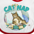 thumbnail image 4 of Inktastic Cat Nap Cute Sleeping Cat Boys or Girls Baby Bib, 4 of 4