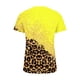 thumbnail image 4 of ICHUANYI Clearance Women Fashion Summer Sexy Fold Printed Regular Women Short Sleeves V Neck Button Top(Yellow, XL) ICHUANYI WER2023081405000, 4 of 5