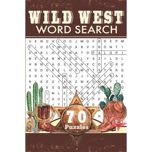 Wild West Word Search: Travel Size Western Word Find Puzzle Book for Adults and Everyone, (Paperback)