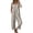 AL12-Beige, variant on Linen Jumpsuits For Women Cap Sleeve Button Down V Neck Overalls Loose Wide Leg Flowy Beach Daily Rompers With Pockets Pink S