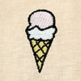 thumbnail image 2 of Dalix Ice Cream Embroidered Cropped Flowy Soft Cotton Short Sleeve T Shirt Womens in Heather Dust M Medium, 2 of 5
