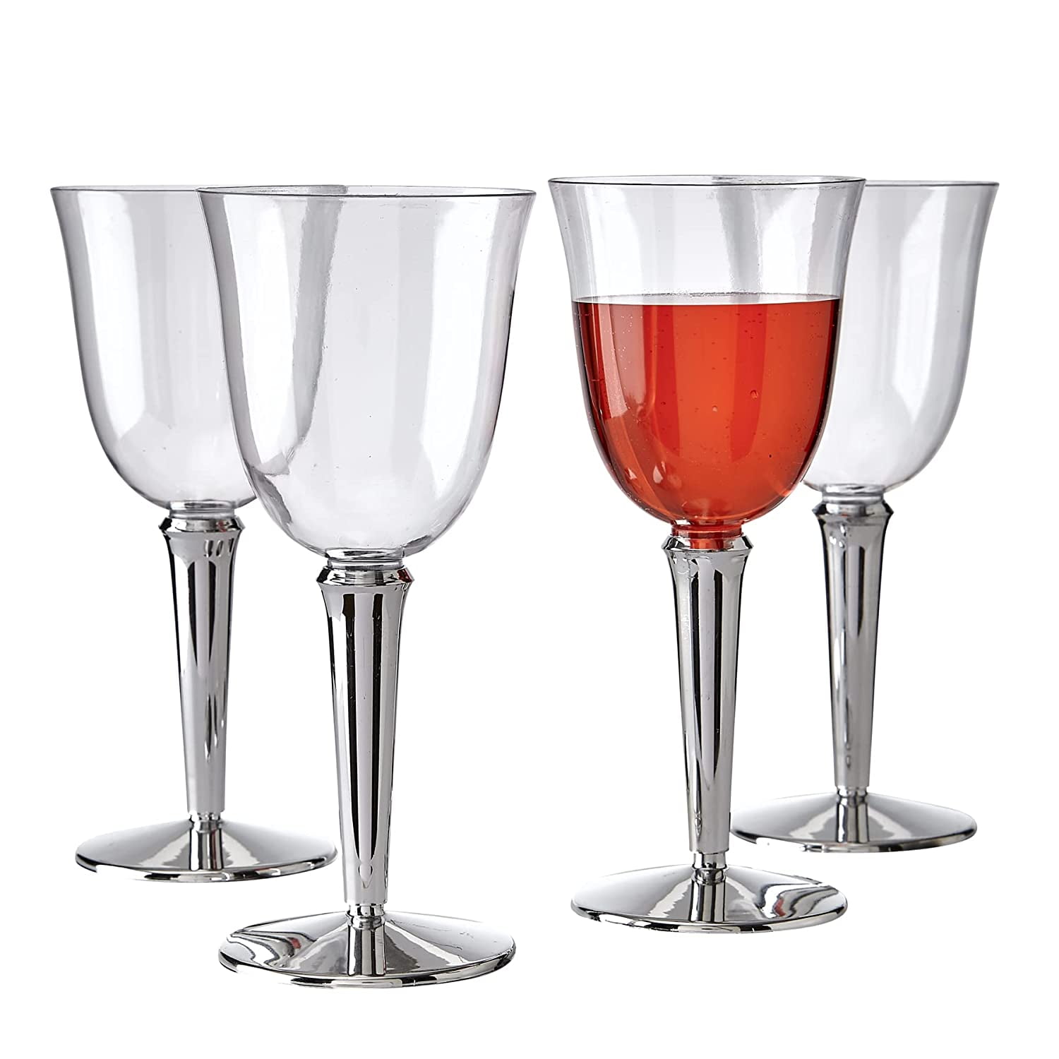 BAROQUE DISPOSABLE PLASTIC WINE GLASSES Reusable Wine Cups for