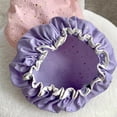 thumbnail image 4 of Airle Femmes Chapeau de Douche Double Couche Épaissi Bande Élastique Imperméable Réutilisable Protection des Cheveux PVC Paillettes Étoiles Modèle Chapeau de Cheveux pour la Maison, 4 of 8