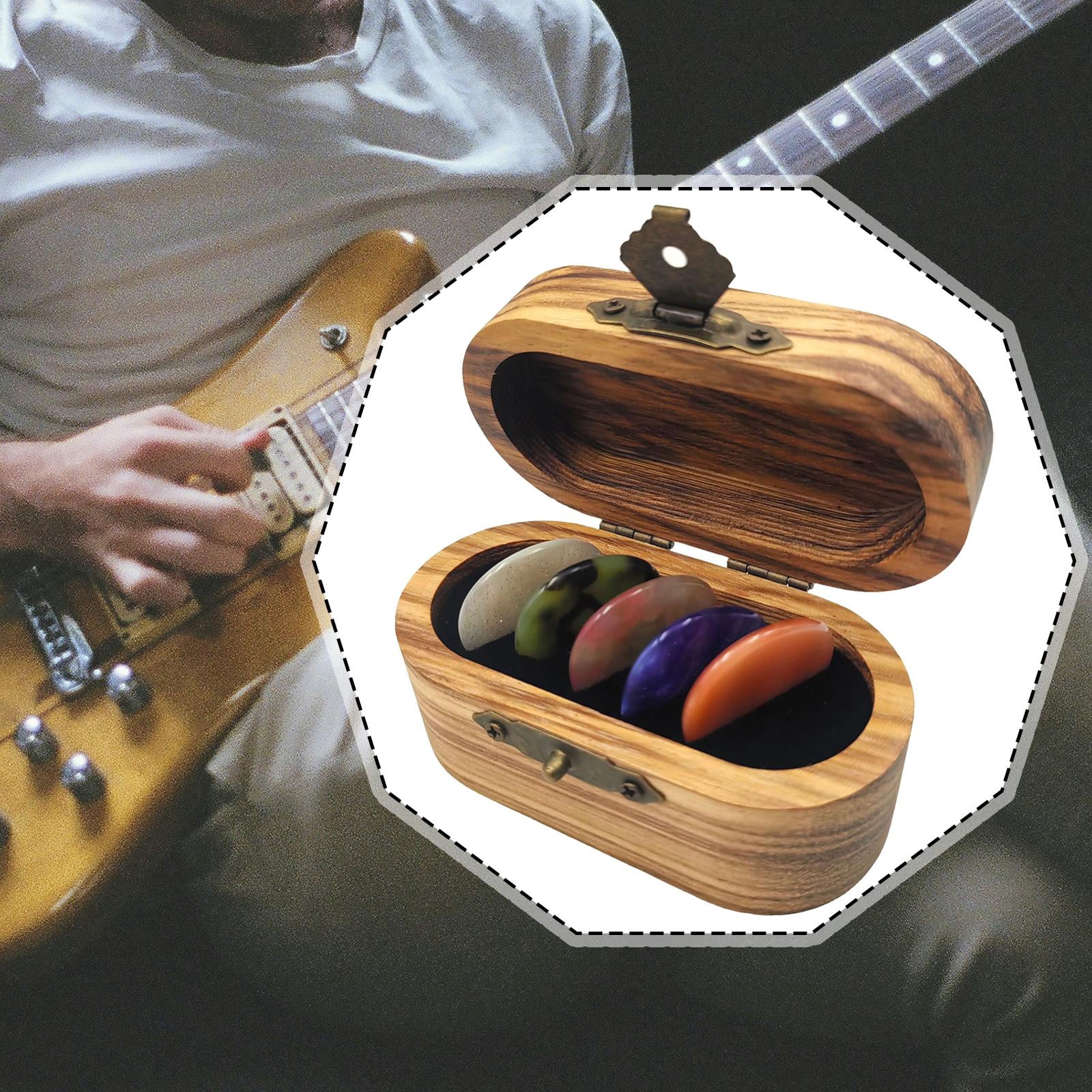 LeeQinersw Guitar Pick Box Guitar Accessories Lightweight Guitar Pick Holder for Guitarists
