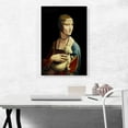 thumbnail image 2 of ARTCANVAS Lady with an Ermine 1489 Canvas Art Print by Leonardo da Vinci - Size: 26" x 18" (1.50" Deep), 2 of 9