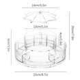 thumbnail image 3 of Rotating Makeup Organizer, 360 Degree Swivel Cosmetic Storage Box, Large Capacity Vanity Organizer with Removable Dividers, Clear Desktop Makeup Case for Brushes Bottles,, 3 of 9