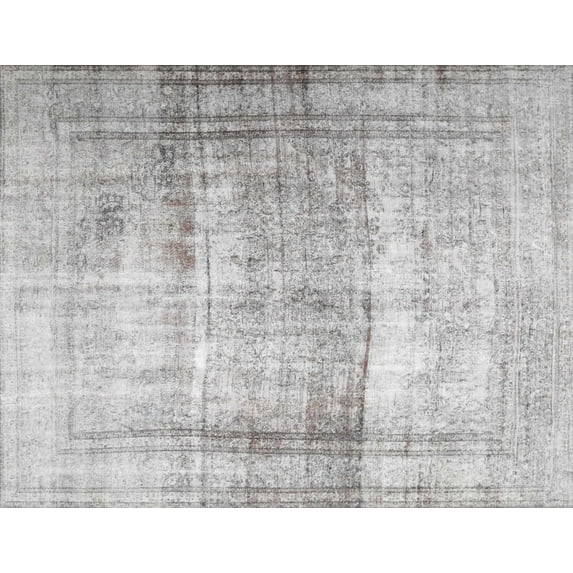 Ahgly Company Indoor Rectangle Contemporary Dark Gray Abstract Area Rugs, 2' x 3'