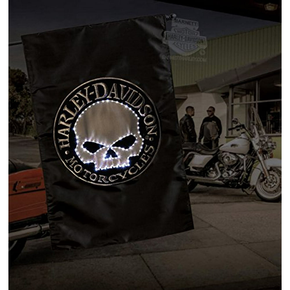Harley-Davidson Fiber Optic Skull House Flag - Walmart.com - Walmart.com