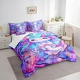 thumbnail image 3 of Castle Fairy Cartoon Axolotl Bedding Comforter Set 7pcs for Preppy Child,Ocean Salamander Queen Bedding Sets Super Cozy,Kawaii Marine Animal Queen Sheet Sets,Microfiber Bedroom Decor,Reversible, 3 of 8