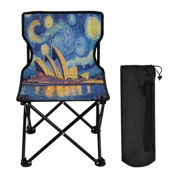BZSMCE Camping Chairs Modern Starry Echoes Pattern Folding chair