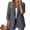 Grey, variant on Womens Cardigan Coat Casual 3/4 Sleeve Lightweight Button Down Open Front Spring Summer Cropped Knit Blazer Women's Suits