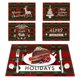 thumbnail image 3 of Gibobby Manteles Individuales Mantel Individual navideño, mantel de lino y algodón, tapete térmico, tapete para mesa de cocina (B, One Size), 3 of 4
