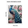 thumbnail image 2 of JEUXUS  Peacock Canvas Wall Art Blue Peacock Feather Painting Prints Elegant Flowers Animal Picture Vintage Artwork for Bedroom Living Room(Picture-4), 2 of 5