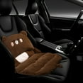 thumbnail image 6 of Plush Cute Car Seat Cushion and Backrest Cover One Piece, Soft Flannel Winter Warmth for Driving, Universal Fit for Sedan SUV Truck Auto Interior(Brown), 6 of 6