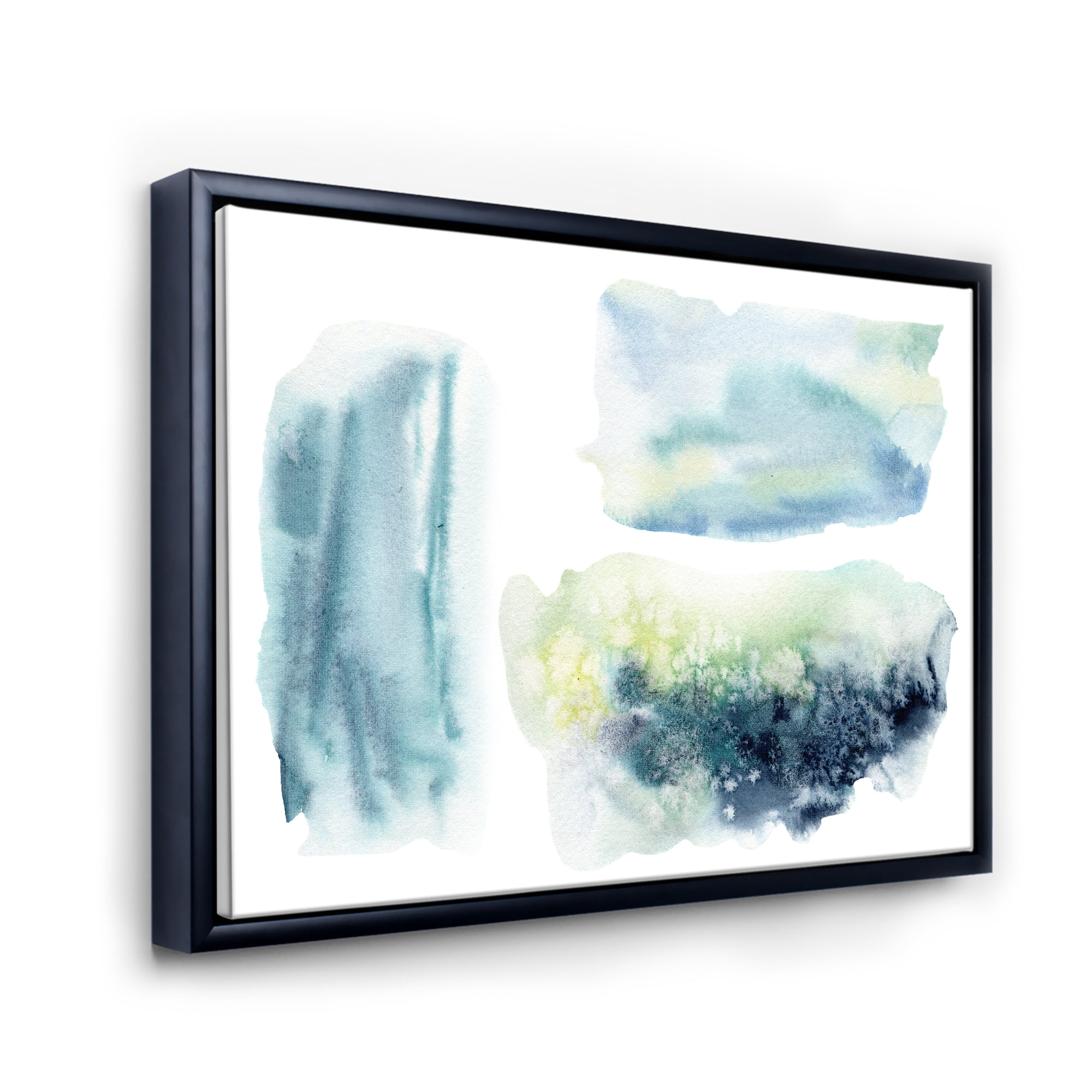 Designart 'Abstract Clouds Underwater' Modern Framed Canvas Wall Art Print