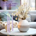 thumbnail image 4 of Velas cónicas LED sin llama Macarrie, 24 unidades, 28 cm, color lavanda, 4 of 7
