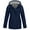 Navy, variant on Lovskoo Women's Rain Jacket Sport Casual Waterproof Windbreaker Casaul Solid Jackets Outdoor Plus Size Drawstring Zipper Hooded Raincoat Windproof Tops Coat with Pocket Navy