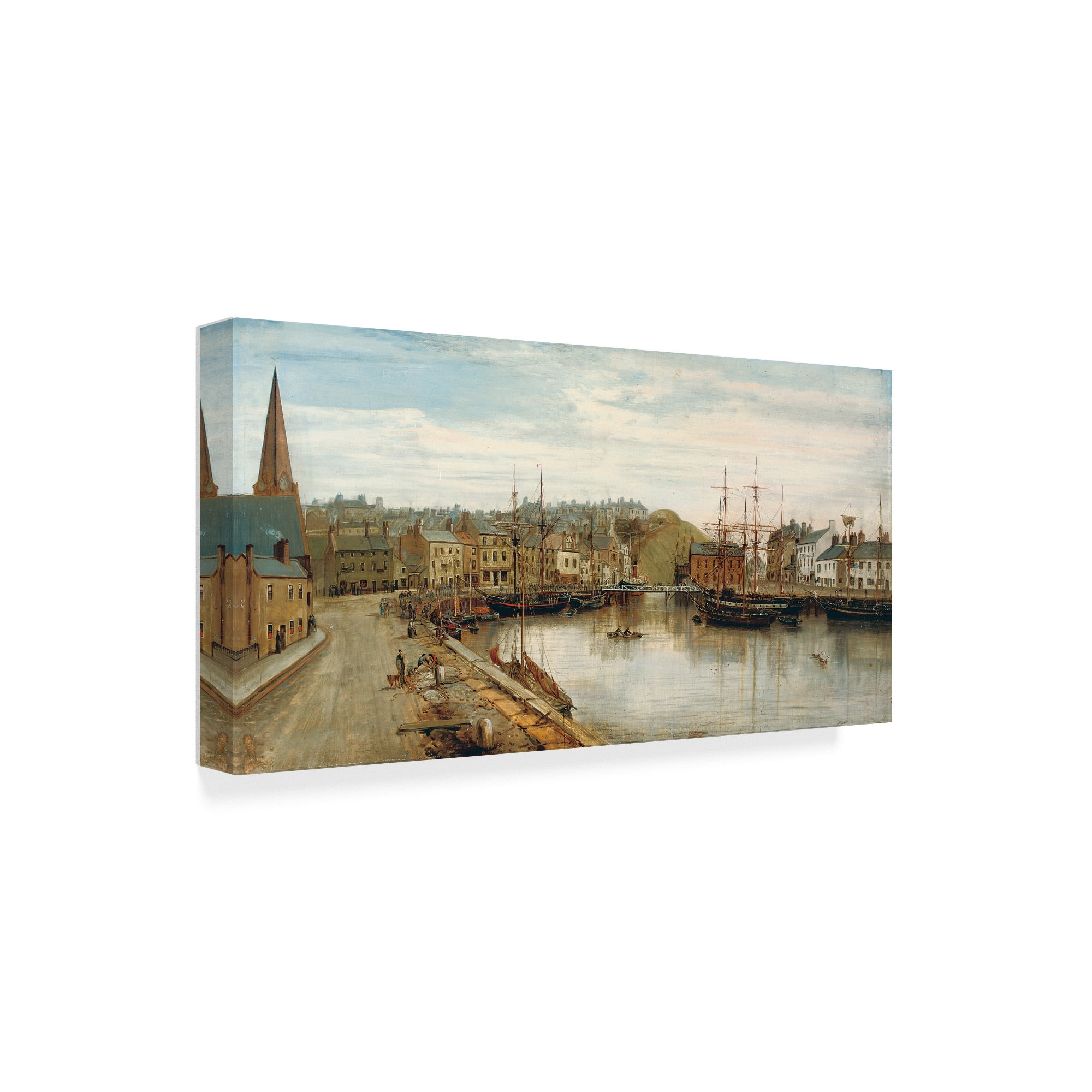 Trademark Fine Art 'The Old Harbour, Maryport, 1896' Canvas Art by William of Maryport Mitchell
