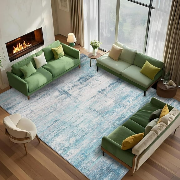 Abstract 5x7 Area Rug - Washable Soft Non-Slip for Living Room, Dining Room, Office, and Bedroom