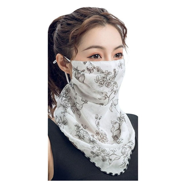 WTXUE Face Masks, Women Scarf Print Neck Sun Scarf Mask, 4# B, One Size
