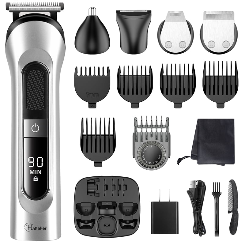 Hatteker Beard Trimmer for Men Cordless Hair Clipper 5 in 1 Precision