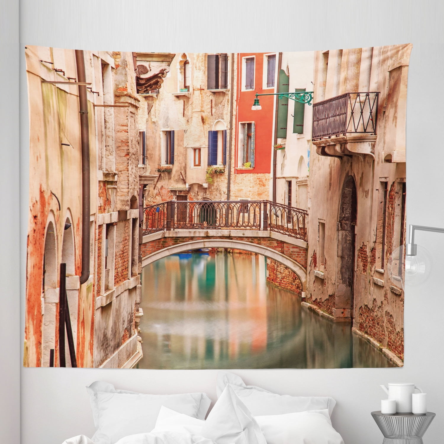 Fleur De Lis Living Floating Venice Stretched Wall Tapestry | Wayfair