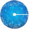 thumbnail image 1 of RYLABLUE Tapis de Support de Jupe Flocon de Neige de Noël Bleu pour Décoration de Fête Intérieure Extérieure 48 Pouces, 1 of 5