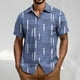 thumbnail image 1 of Blusa y camisa de manga corta con cuello vuelto para hombre, blusa informal holgada con botones y cuello vuelto, blusa de poliéster para hombre, 1 of 5