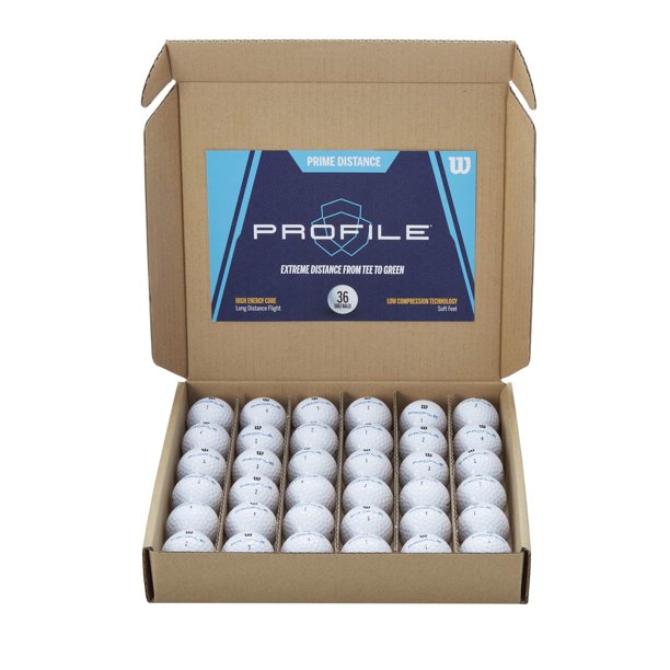 Pelota de golf WILSON Profile Distance, paquete de 36