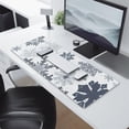 thumbnail image 2 of Long Mouse Pads for Desk,Blue Christmas Snowflake Pattern Desk Mats on Top Of Desks, Desk Mouse Pad Extra Large with 3mm Non-Slip Base and Stitched Edge for Gaming,Office,Work,Home 31.5x11.8in, 2 of 5