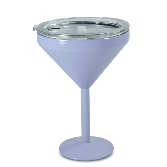 AGH Stainless Steel Martini Tumbler with Lid, 10oz Insulated Margarita Tumbler, Double Wall Cocktail Tumbler Wine Glasses for Party, Vacation, Picnic, Pool, Beach & Patio (Purple)