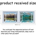 thumbnail image 2 of 2PCS Natural Landscape Window Scene Wall Decal 3D Forest Lake Creative Window View Stickers Window Scenery Decor Sunset Mountain Nature Photography Realism for Living Room Bedroom Office Colorful, 2 of 8
