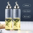 thumbnail image 2 of FARI Olive Oil Dispenser Bottles, Automatic Opening and Closing Oil Pot, 2 Pack of 17oz Oil and Vinegar Lead-Free Glass Cooking Oil Cruet for Kitchen, 2 of 7