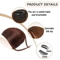 thumbnail image 3 of Straight Synthetic Blunt Bangs High Temperature Fiber Brown Women Clip-In Full Bangs 6 Inch, 3 of 6