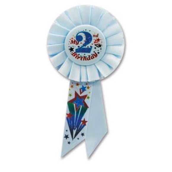 My 2nd Birthday Rosette - Pack of 6