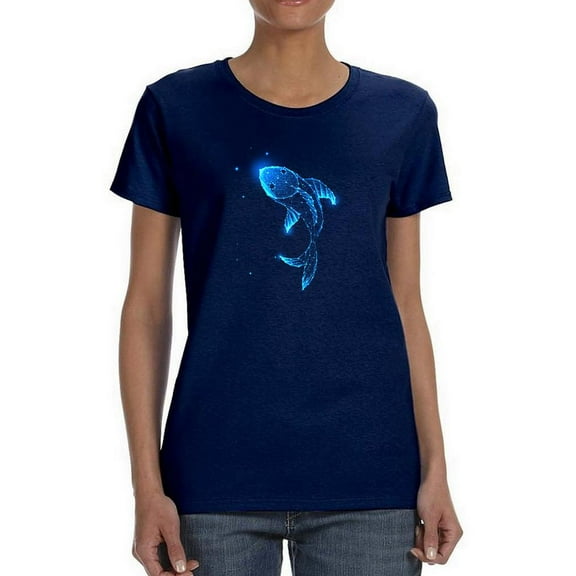 Neon Fish Shaped T-Shirt Women -Image by Shutterstock, Female Large