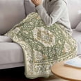 thumbnail image 3 of Southwestern Sage Green Blanket Soft Cozy Warm Throw Blanket for Couch, Plush Fuzzy Flannel Fleece Blankets for Sofa, Tribal Antique Boho-Chic Heritage Bed Blankets Lightweight Gifts for Men, 40"x60", 3 of 9