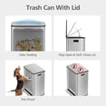 thumbnail image 4 of GloryStar 16 Gallon Dual Compartment Trash Can, Stainless Steel Recycling Bin with Soft-Close Lid, Step Rectangle Step Waste Container, 4 of 8