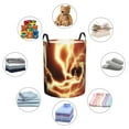 thumbnail image 4 of Fotbe orange lightning Pattern Laundry Basket with Handles, Waterproof Large Laundry Hamper, Wash Bag for Corner Dorm, Rolling Laundry Basket with Handles-Medium, 4 of 6