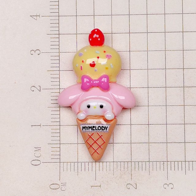 10 piezas de horquillas para el pelo de resina con dibujos de animales, estilo pastel de helado, para manualidades de álbumes de recortes, accesorios de adorno en miniatura