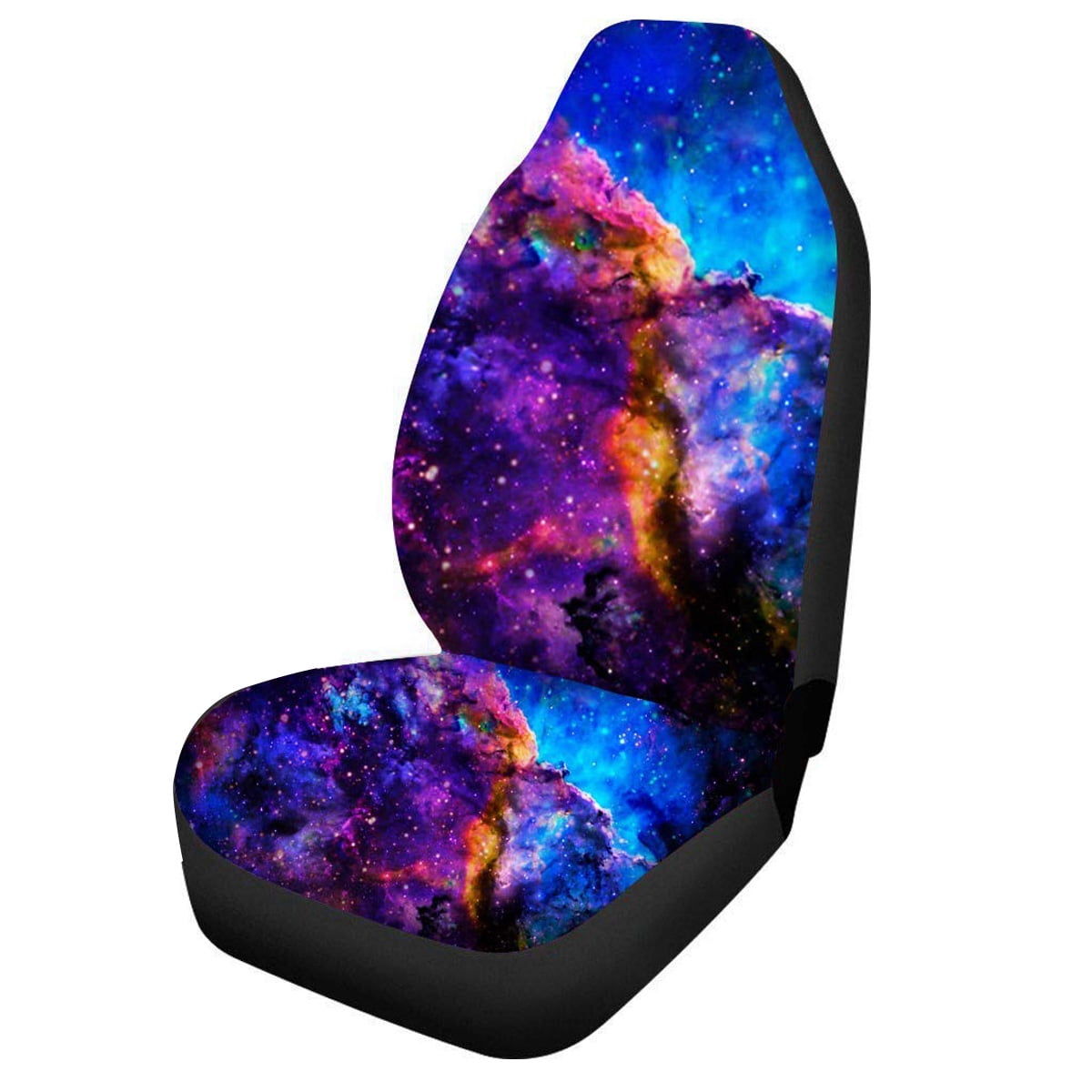 1pc Universe Starry Sky Print Car Auto Front Seat Cover Protector Universal Fit For Sedan SUV Trucks