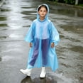 thumbnail image 4 of Mifsaly Kids Disposable Rain Poncho Boys Girls Oversized Waterproof Hooded Rain Coat Lightweight Hiking Outdoor Play Rain Jacket, 4 of 6