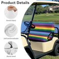 thumbnail image 6 of Aplkyhs Beautiful Rainbow Print Universal Golf Cart Seat Covers American Pride Month Golf Cart Breathable Material Fit for Most Club Car Golf Cart Front Seat Covers Comfortable, 6 of 7
