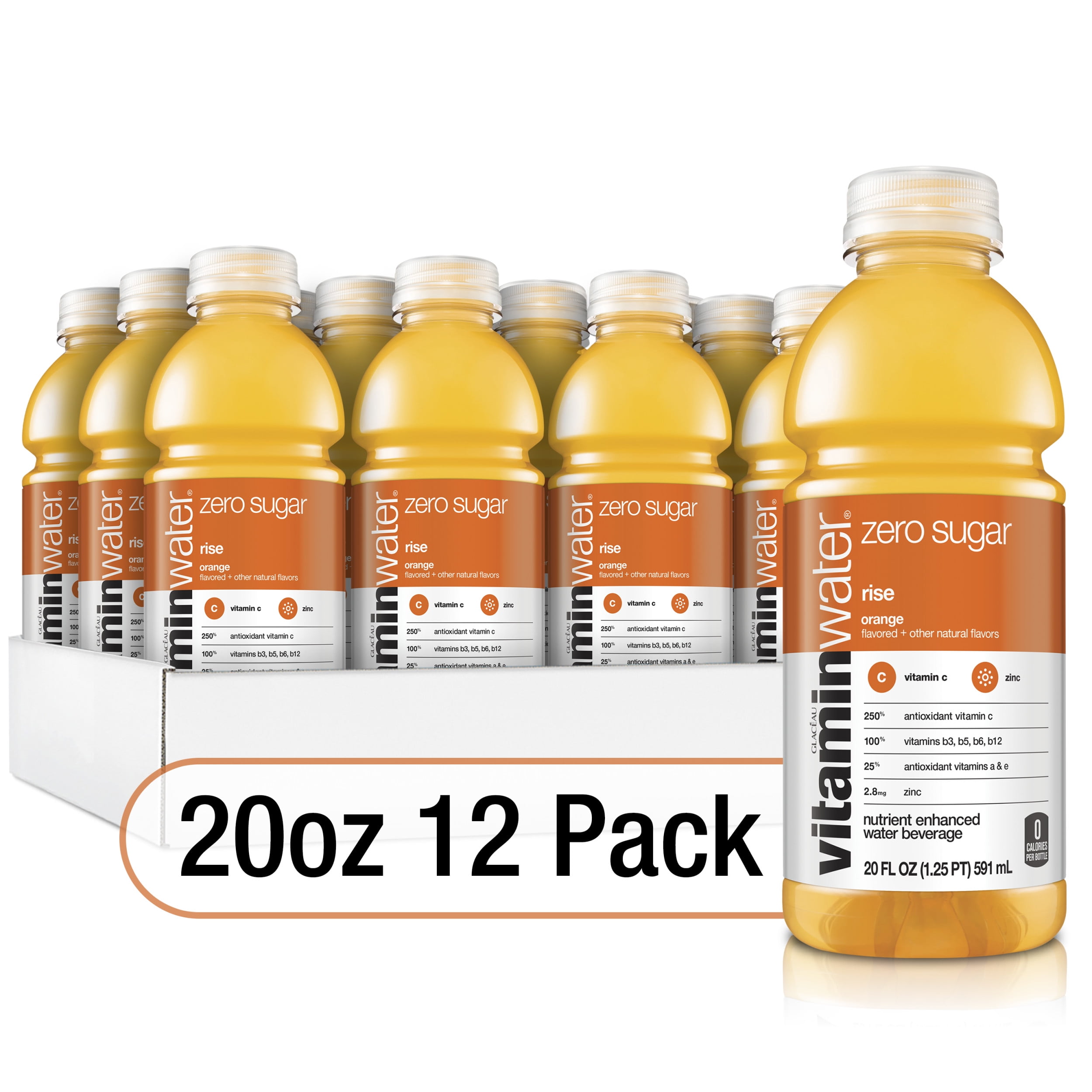 vitaminwater zero sugar rise, electrolyte enhanced water w/ vitamins