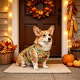 thumbnail image 7 of Thanksgiving Day Dog Vest, Pet Cat Fall Sleeveless Shirts with Pumpkin Turkey Autumn Leaves Owl Patterns, Dog Thanksgiving Vest Tank Tops, Outfit for Small Medium Dogs (Green, Xl), 7 of 7