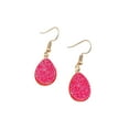 thumbnail image 4 of Guardurnaity 1 par de pendientes simples de cadena larga, accesorios de joyería, suministro de ropa a juego, pendientes de aleación para niñas, adultos, Rosa roja 10piezas Guardurnaity CBP480397, 4 of 4